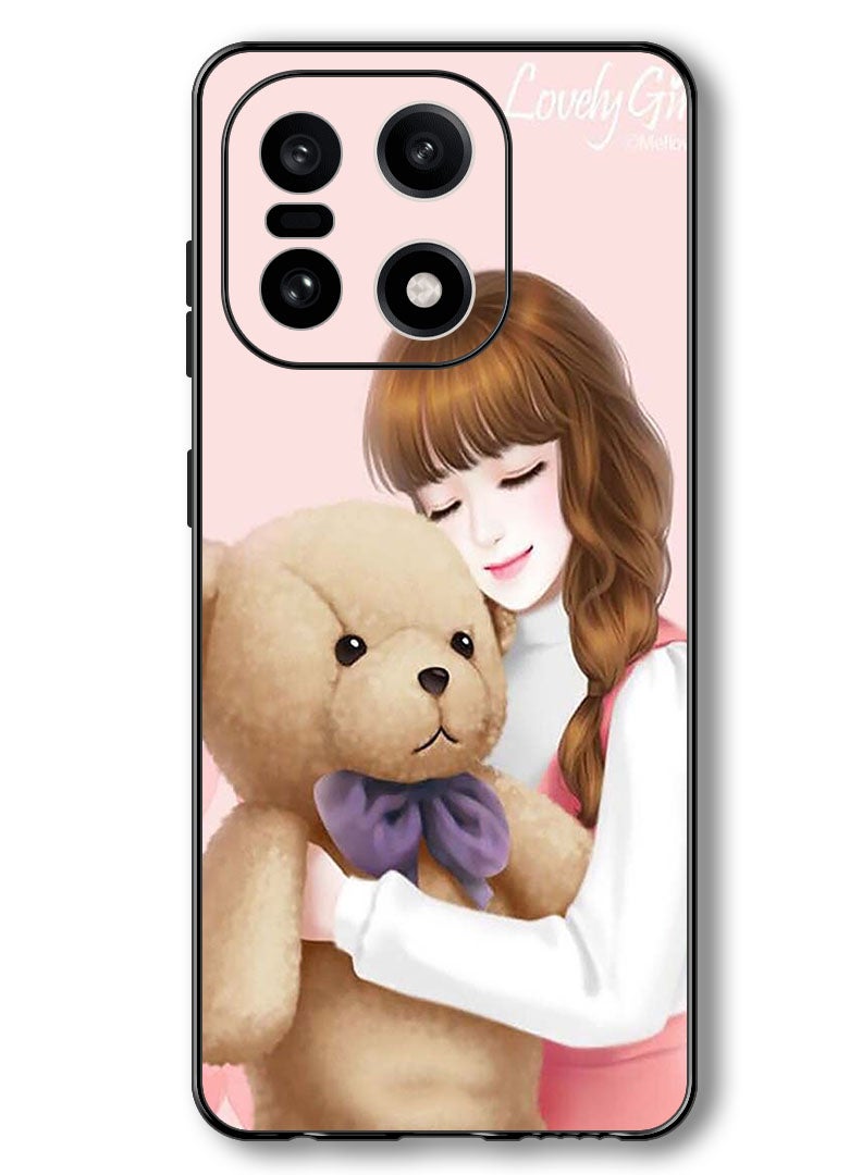 Theodor Case Compatible with OnePlus 15 6.78 Inch Protection Shockproof Bumper Cover Lovely Girl Witih Teddy - Image 1